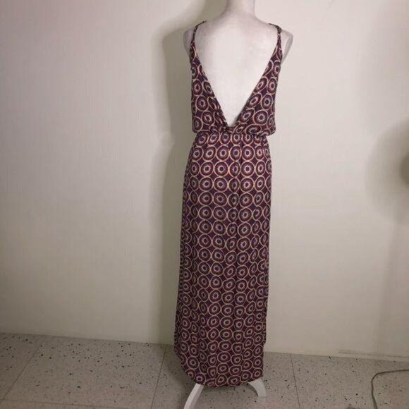 Tiare Hawaii Dress One Size OSFM Womens High Low Pink Gray Elastic Waist Straps - Picture 5 of 15